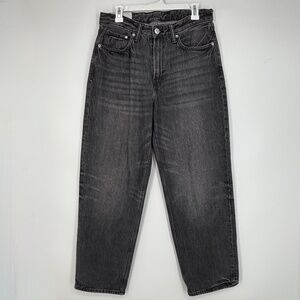 H&M Womens size 30 32 Loose Ample Jeans Charcoal Gray Wash Denim 5-Pocket